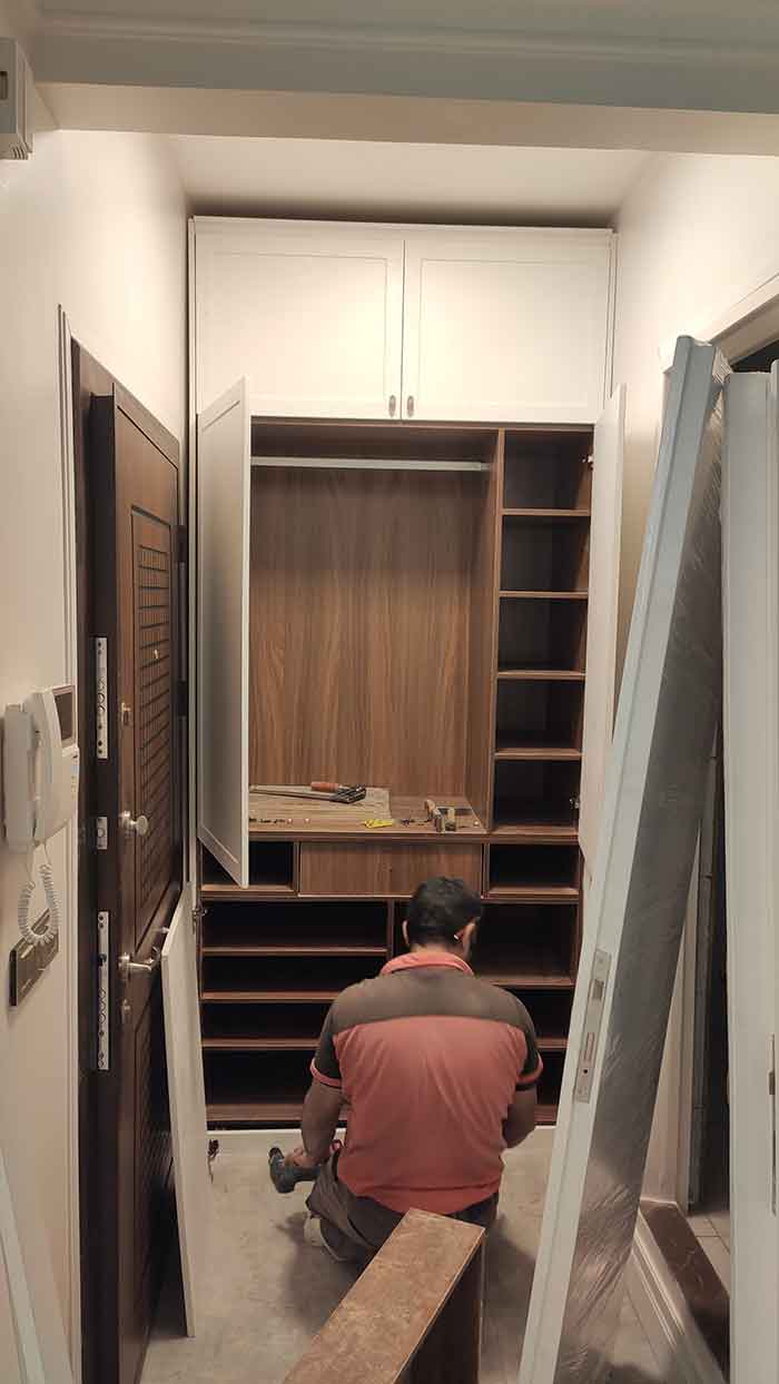 اجرای کمد دیواری نیوکلاسیک اجرای کمد دیواری نیوکلاسیک